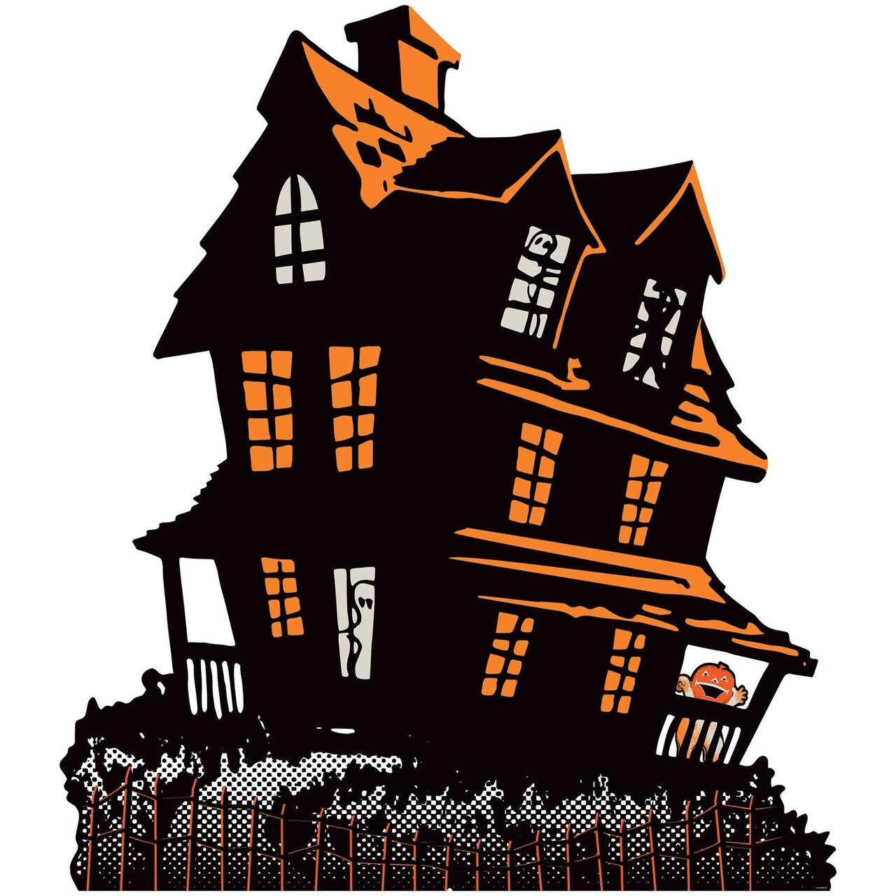 4 Pack Bulk Vintage Halloween Haunted House Stand-Up Decoration